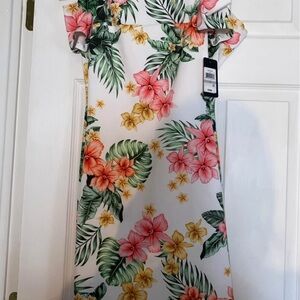 Guess White Off-Shoulder Dress